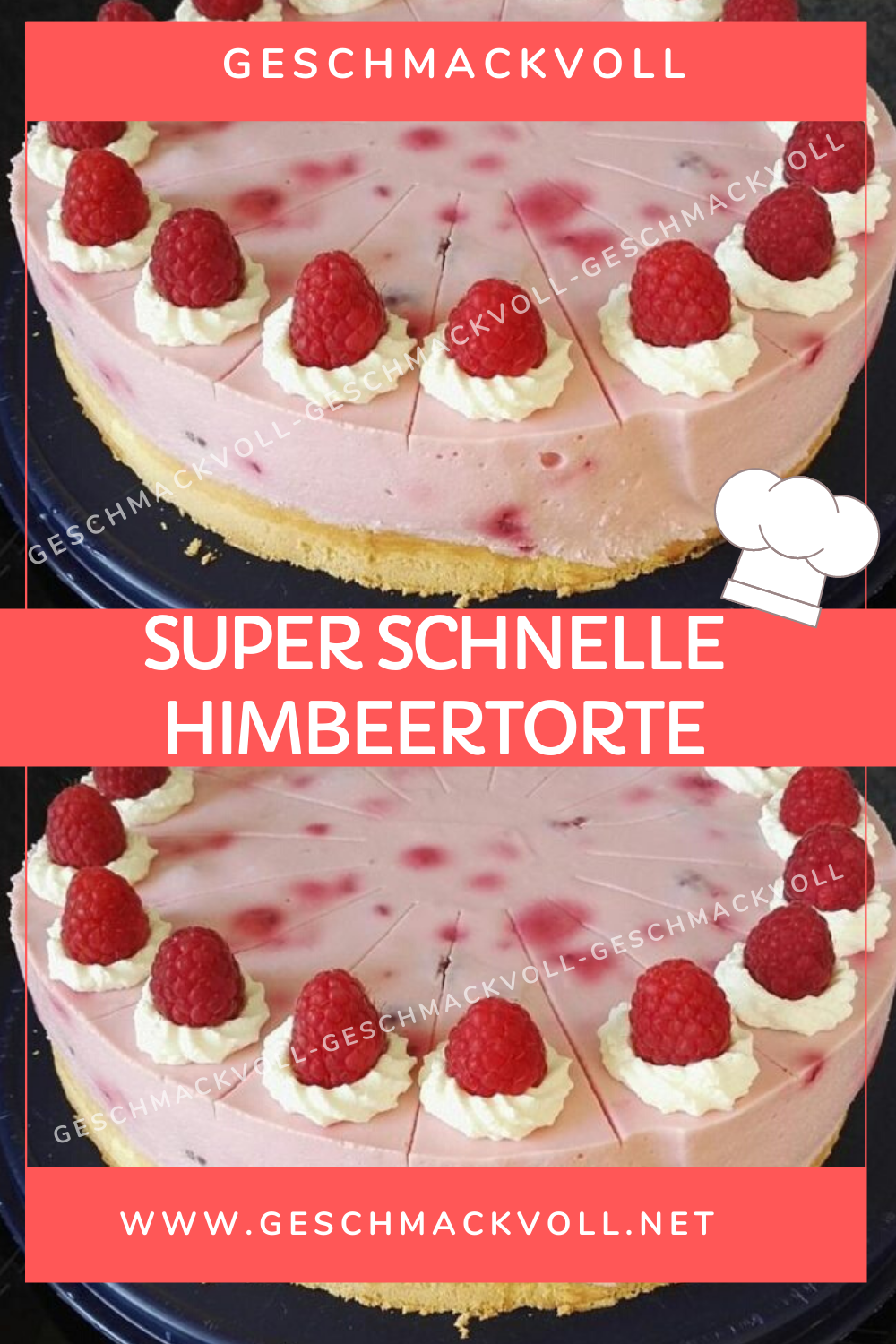 SUPER SCHNELLE HIMBEERTORTE – Geschmackvoll