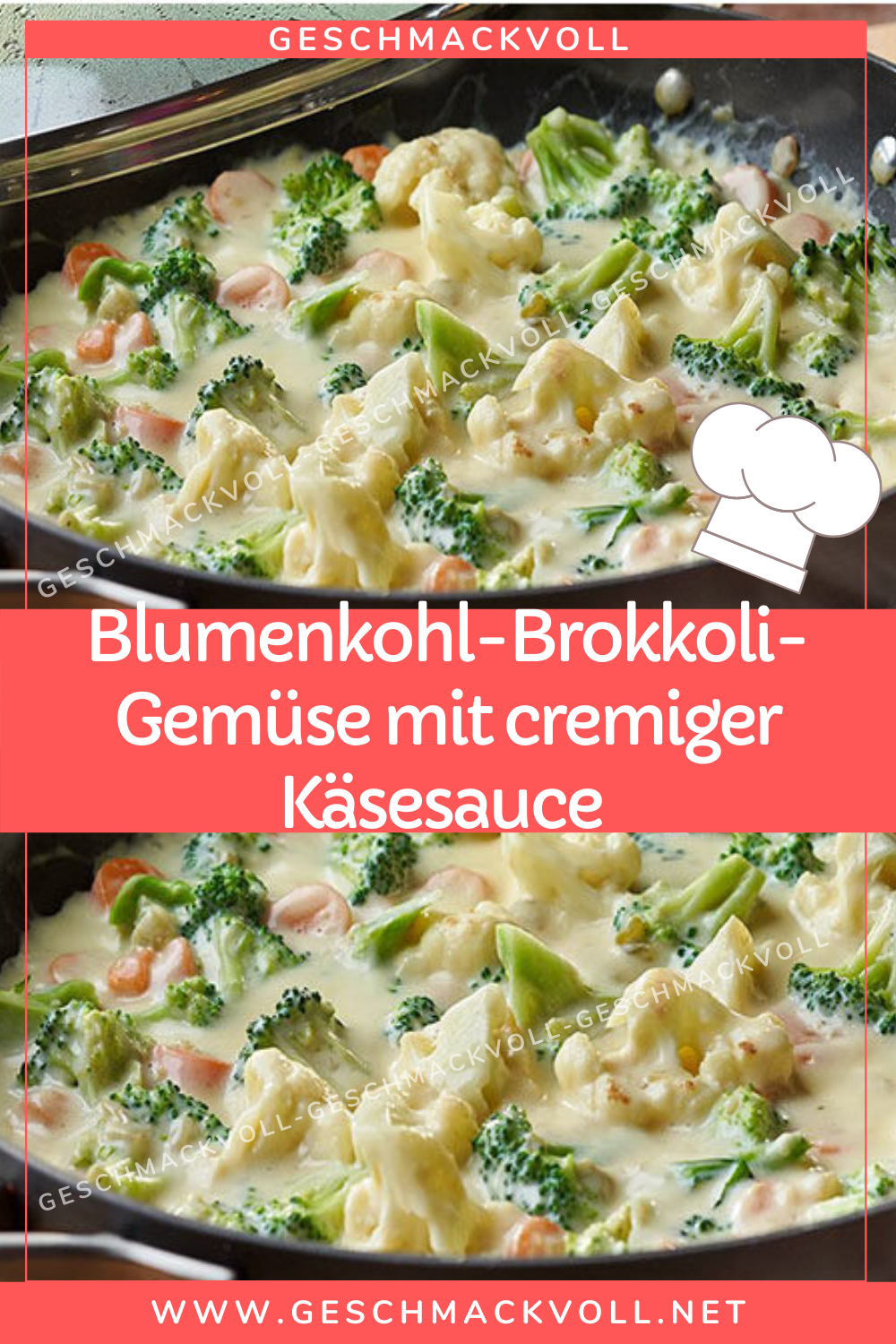 geschmackvoll-Blumenkohl-Brokkoli-Gemüse mit cremiger Käsesauce ... geschmackvoll-Blumenkohl-Brokkoli-Gemüse mit cremiger Käsesauce ...