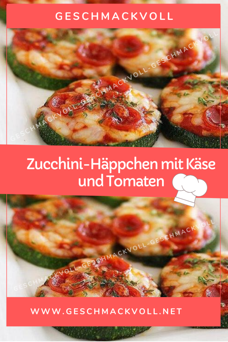 gechmackvoll -Zucchini-Häppchen mit Käse und Tomaten – Geschmackvoll