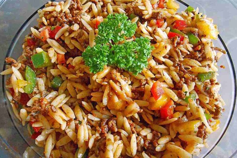Kritharaki Salat Mit Hackfleisch